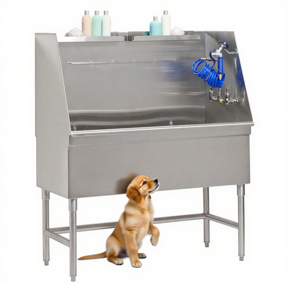 SUS 304 Full Stainless Steel Dog Grooming Bathing Tub Pet Dog Wash Tub
