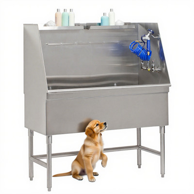 SUS 304 Full Stainless Steel Dog Grooming Bathing Tub Pet Dog Wash Tub