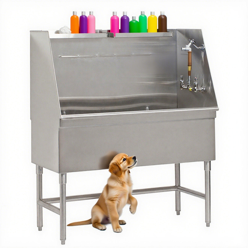 stainless steel grooming tub dogs