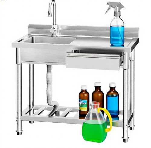 Garage Sinks Stainless Steel Freestanding Single Bowl Utility Sink