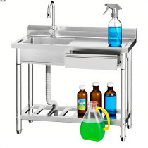 Garage Sinks Stainless Steel Freestanding Single Bowl Utility Sink