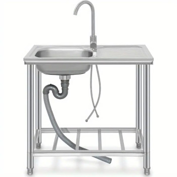 SUS304 Stainless Steel Garden Sinks Suitable for Outdoor Gardens