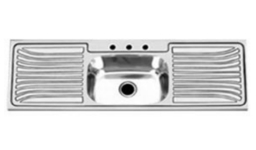 Single Bowl Kitchen Sink with Double Drain Boards