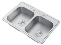 T603C-6 Topmount Double Bowl Sink