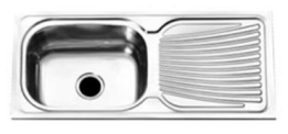 DD402N Single Bowl Sink with Single Drain Board