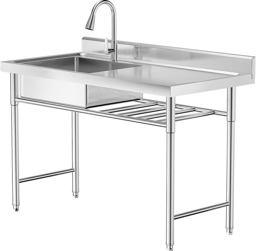 304 Stainless Steel Alone Garden Sinks with Drainboard
