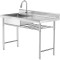304 Stainless Steel Alone Garden Sinks with Drainboard