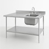 Stainless Steel Deluxe Work Table  Vegetable Washer Sink