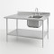Stainless Steel Deluxe Work Table  Vegetable Washer Sink