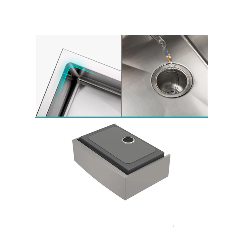 stainless steel farmhouse apron sink