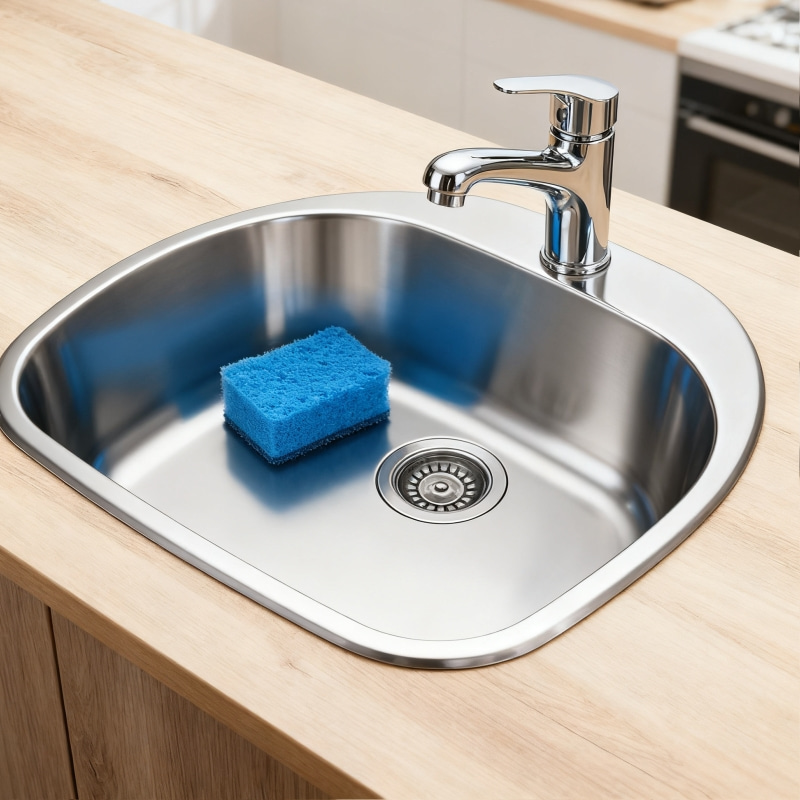 D-shaped Stainless Steel Sink