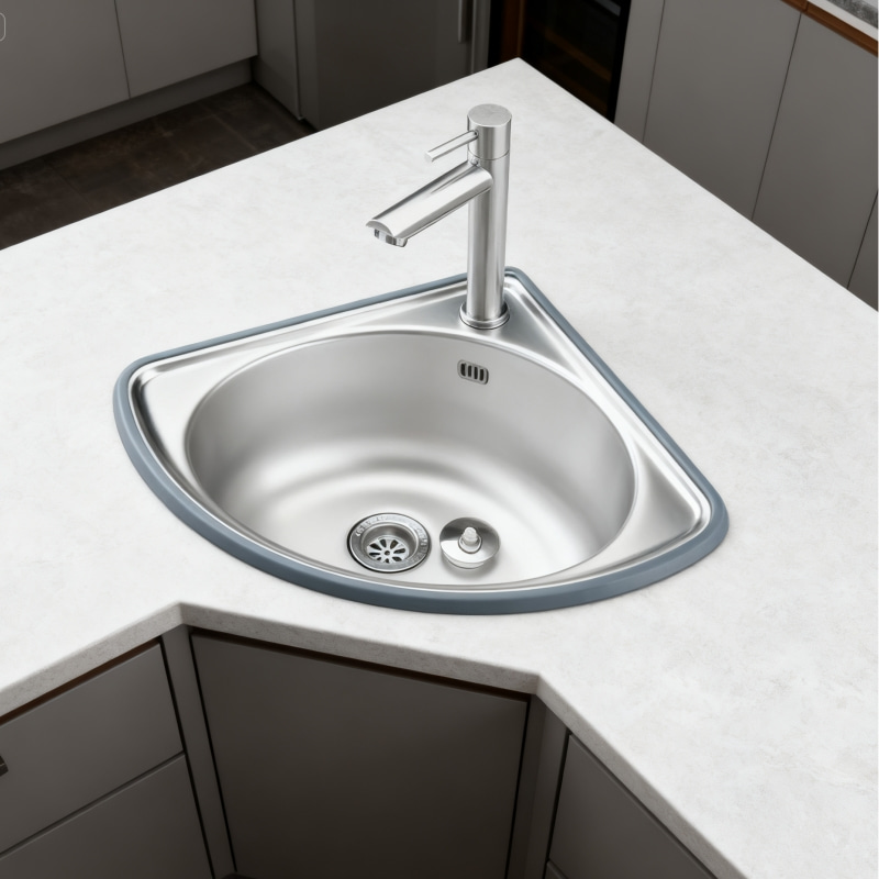 Sector Stain Steeel Corner Sink