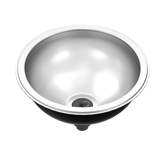 Stainless Steel Drop-in Topmount Round Bowl Bathroom Sink