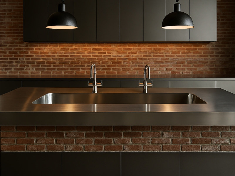 Modern Industrial Stainless Steel Sink