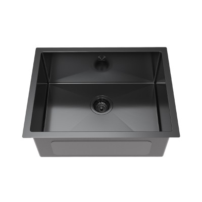 Black Kitchen Sink | Durable Easy Clean/Top Mount Workstation Sink, Farmhouse Workstation Sink with Multiple Accessories (23