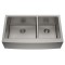 SUS304 Double Bowl Stainless Steel Farmhouse Kitchen Sink 16 Gauge
