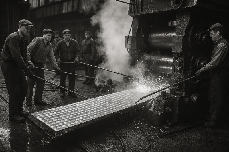 The first textured stainless rolls, 1963
