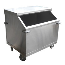 Mobile Stainless Steel Ice Storage Bin | Commercial Bar & Food Serving Equipment