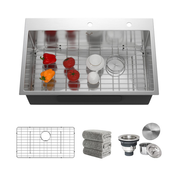 Stainless Steel Kitchen Sinks Undermount Handmade from 304 Stainless Steel Material