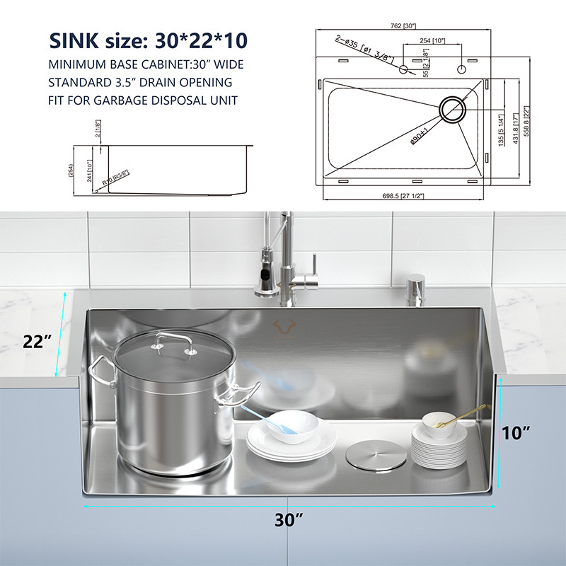 undermount single bowl kitchen sink