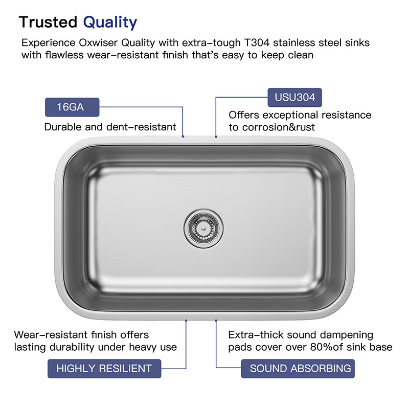 stainless steel farmhouse sink