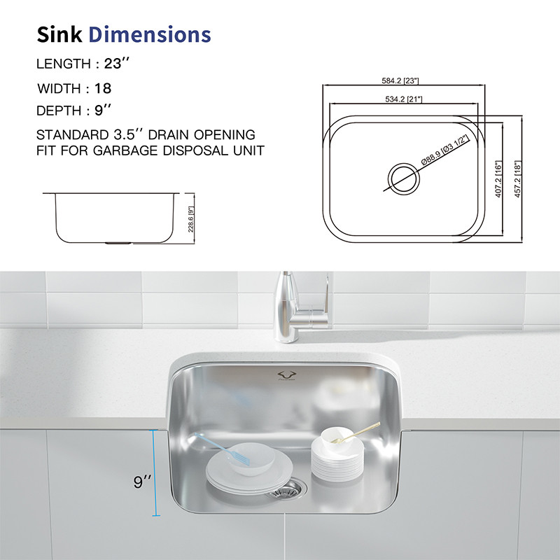 stainless steel farmhouse sink