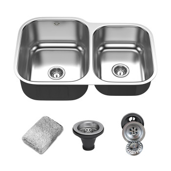 SUS304 Stainless Steel Farmhouse Sink Double Bowl