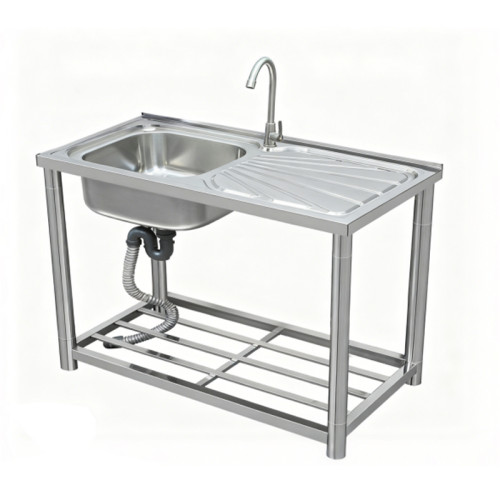 Outdoor Utility Sink Deep Stainless Steel Sink Free Standing Single Bowl Kitchen Sink