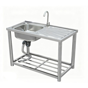 Outdoor Utility Sink Deep Stainless Steel Sink Free Standing Single Bowl Kitchen Sink
