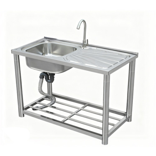 Outdoor Utility Sink Deep Stainless Steel Sink Free Standing Single Bowl Kitchen Sink