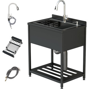 Stainless Steel Utility Sink Freestanding SUS 304