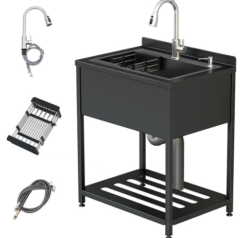 Stainless Steel Utility Sink Freestanding SUS 304