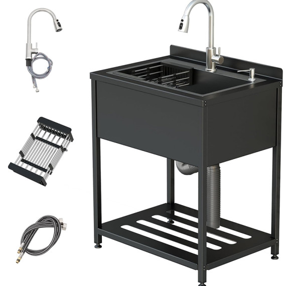 Stainless Steel Utility Sink Freestanding SUS 304
