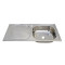 Single Bowl Inset Stainless Steel Kitchen Sink with Reversible Drainer