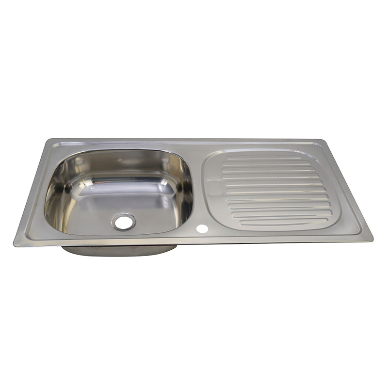 stainless steel single sink with drainboard