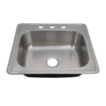 SS304 Stainless Steel Single Bowl Top Mount Kitchen Sink