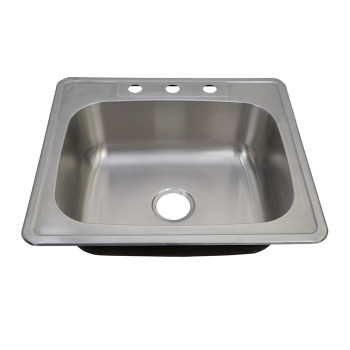 SS304 Stainless Steel Single Bowl Top Mount Kitchen Sink