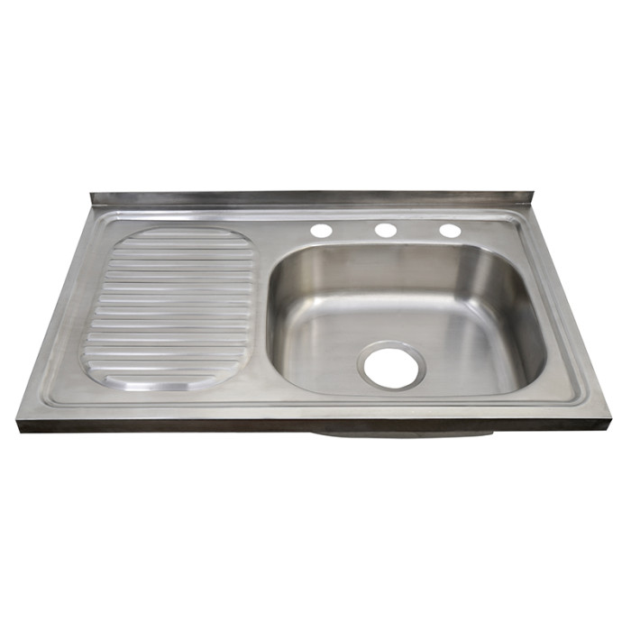 Single Bowl Drop-in Stainless Steel Sink with Drainboard