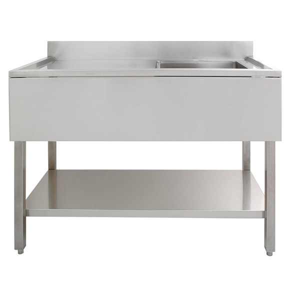 Stainless Steel Laboratory Sink With a Aeparate Basin and Board