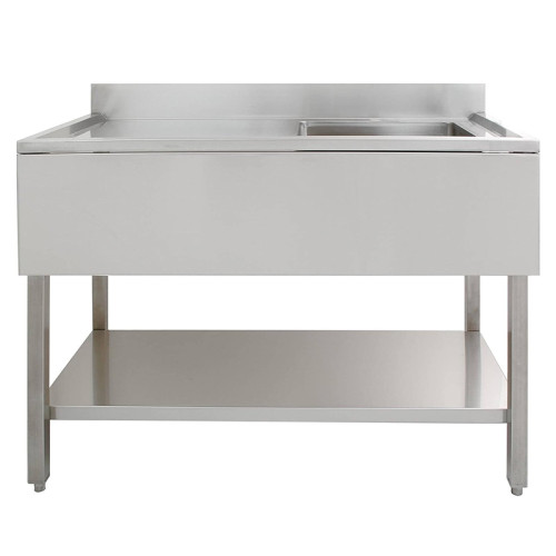 Stainless Steel Laboratory Sink With a Aeparate Basin and Board