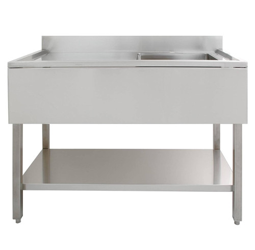Stainless Steel Laboratory Sink With a Aeparate Basin and Board