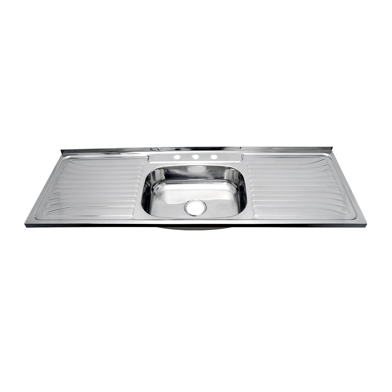 double bowl stainless steel sink