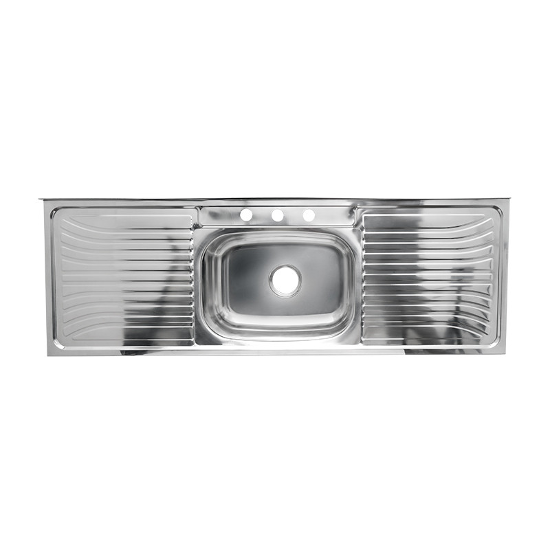 double bowl stainless steel sink