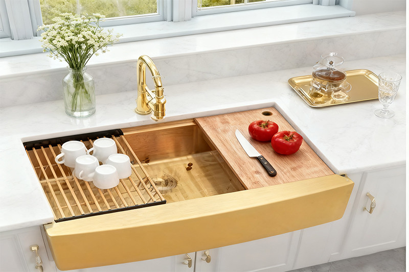 stainless steel farmhouse sink