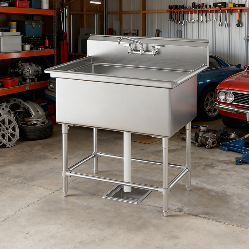 commercial stainless steel sink