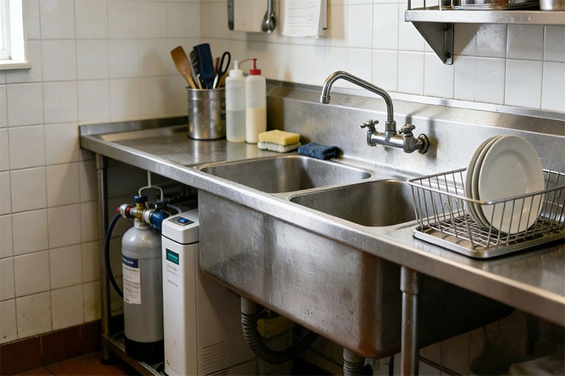 Commercial kitchen sink