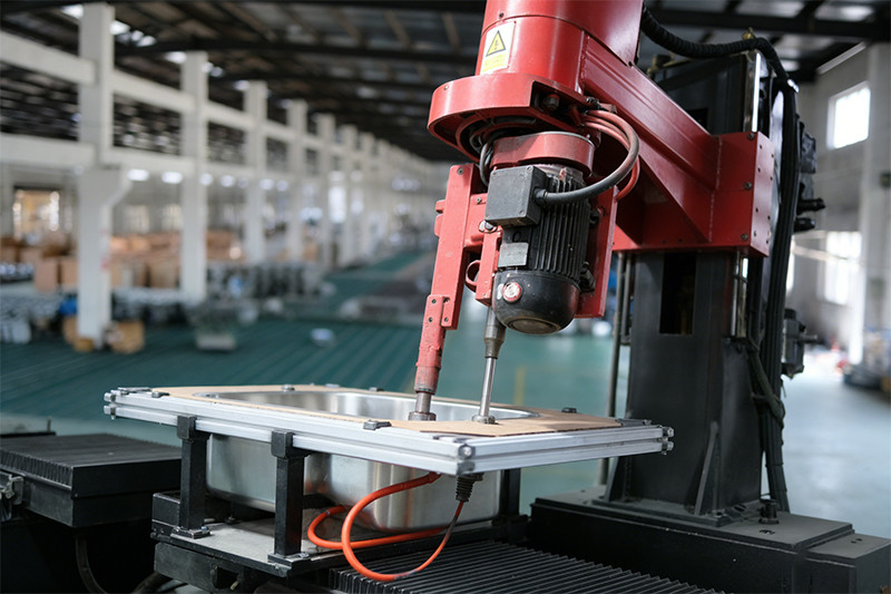 A modern stainless steel sink manufacturing facility in Vietnam