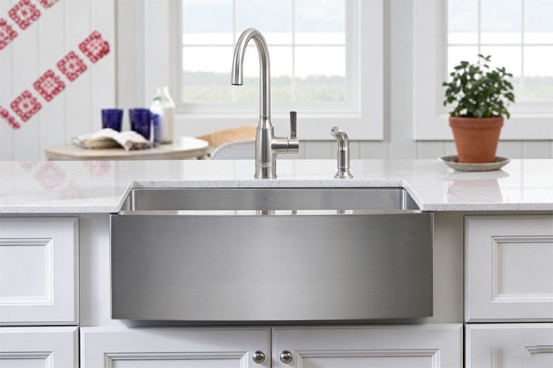 stainless steel farmhouse sink