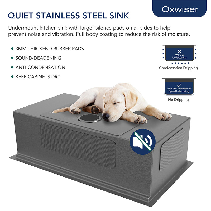 quiet stainless steel sink