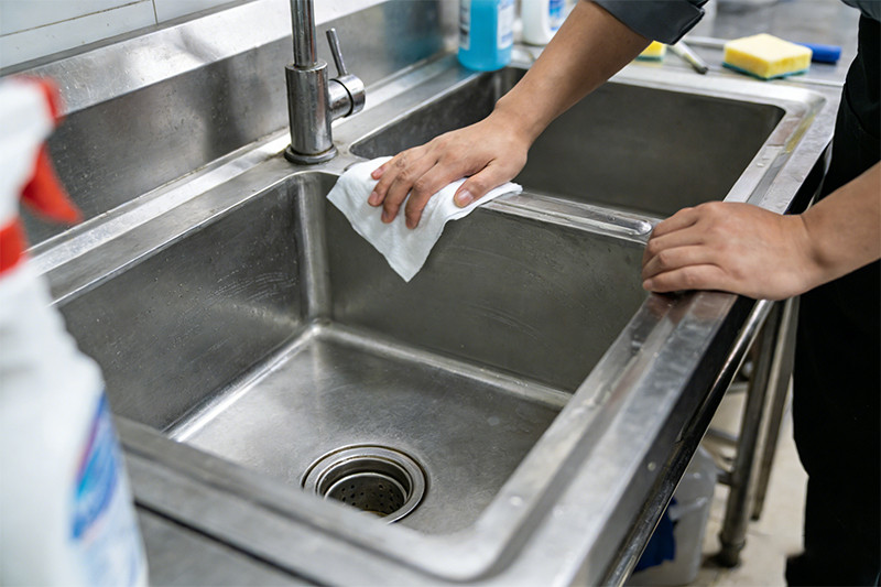 Commercial stainless steel sink